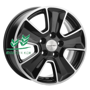 Диск Khomen Wheels KHW1601 (Geely Atlas Pro) Black-FP 6.5x16/5x114,3 ET45 D54,1