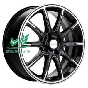 Диск Khomen Wheels KHW1707 (KIA Rio I/II Solaris I/II) Black-FP 6.5x17/4x100 ET44 D54,1