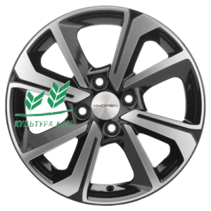 Диск Khomen Wheels KHW1501 (Cobalt) Black-FP 6x15/4x100 ET39 D56,6