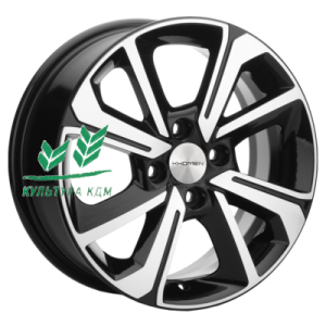 Диск Khomen Wheels KHW1501 (Lada Granta) Black-FP 6x15/4x98 ET36 D58,6