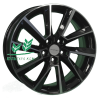 Диск Khomen Wheels KHW1604 (Fabia/Polo) Black-FP 6x16/5x100 ET45 D57,1