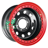 Диск Off-Road Wheels Тойота Ниссан с бедлоком (красный) Черный 8x16/6x139,7 ET-19 D110