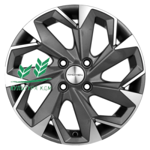 Диск Khomen Wheels KHW1508 (Cobalt) Gray-FP 6x15/4x100 ET39 D56,6