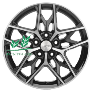 Диск Khomen Wheels KHW1709 (Changan/Geely/Lexus/Toyota) Black-FP 7x17/5x114,3 ET45 D60,1