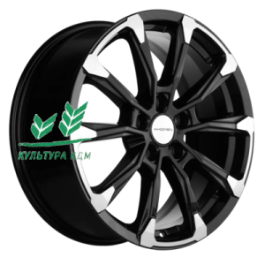 Диск Khomen Wheels KHW1808 (Chery Tiggo 8/8 Pro) Black-FP 7.5x18/5x108 ET47 D60,1