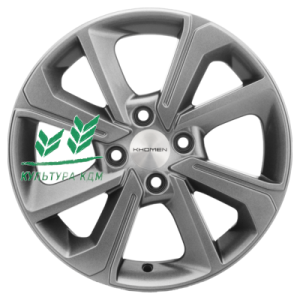 Диск Khomen Wheels KHW1501 (Rio/Solaris) G-Silver 6x15/4x100 ET48 D54,1