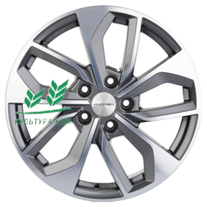 Диск Khomen Wheels KHW1703 (Changan/Geely/Lexus/Toyota) Gray-FP 7x17/5x114,3 ET45 D60,1