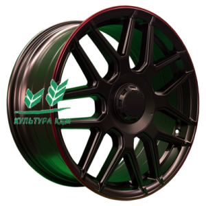 Диск PDW L5424 Satin Black Red Lip 8.5x19/5x130 ET38 D66,6