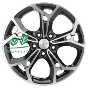 Диск Khomen Wheels KHW1702 (Kodiaq/Tiguan) Black-FP 7x17/5x112 ET40 D57,1