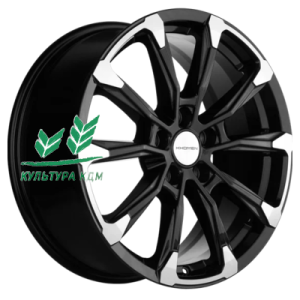 Диск Khomen Wheels KHW1808 (Jac/Москвич 3) Black-FP 7.5x18/5x108 ET40 D54,1